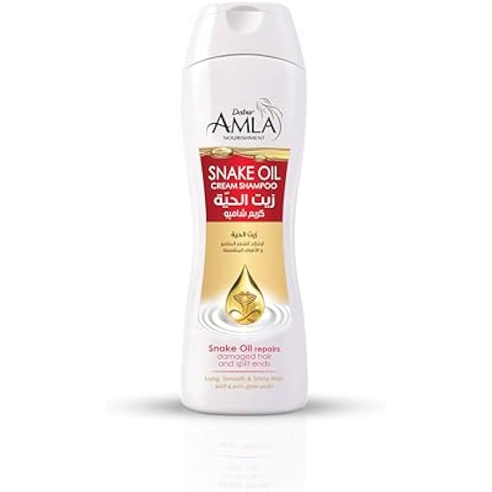 Dabur Amla Snake Oil Nourishment Crème Shampoo (360mL) | Revitalizes and Helps Repair Split Ends | Helps Damaged and Frizzy Hair - Image 1
